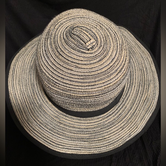 Solar Escape Woven Sun Hat Black Light Blue Cream O/S - Picture 5 of 10